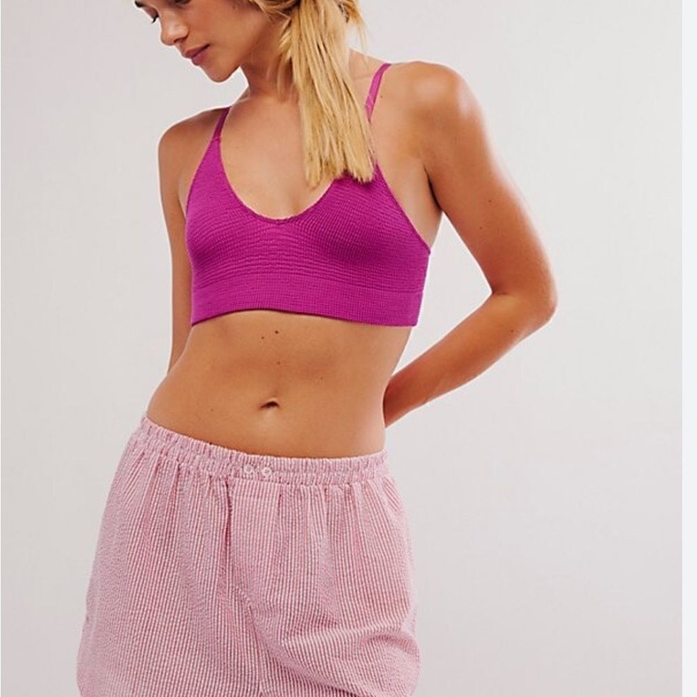 NWOT Free People The Rib Reach For Triangle Bra XS/S Seamless Pull On Voop